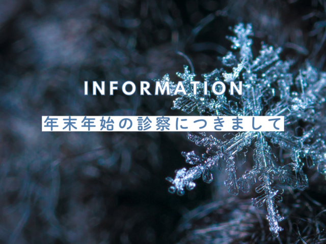 年末年始の診療につきまして